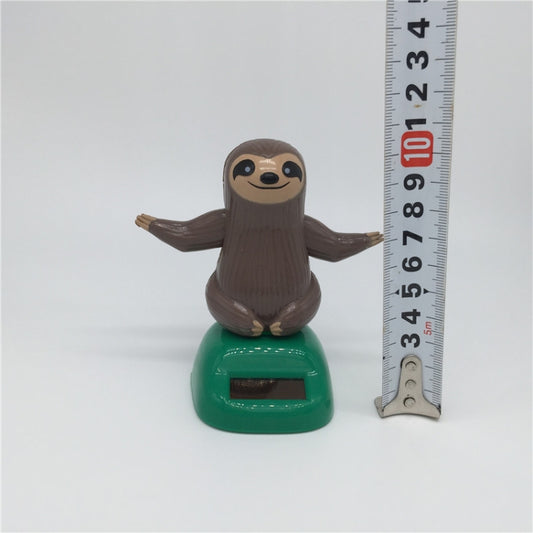 Novelty Solar Toys Plastic ABS Sloth Solar Powered Dancing for Car Decoration by buy2fix