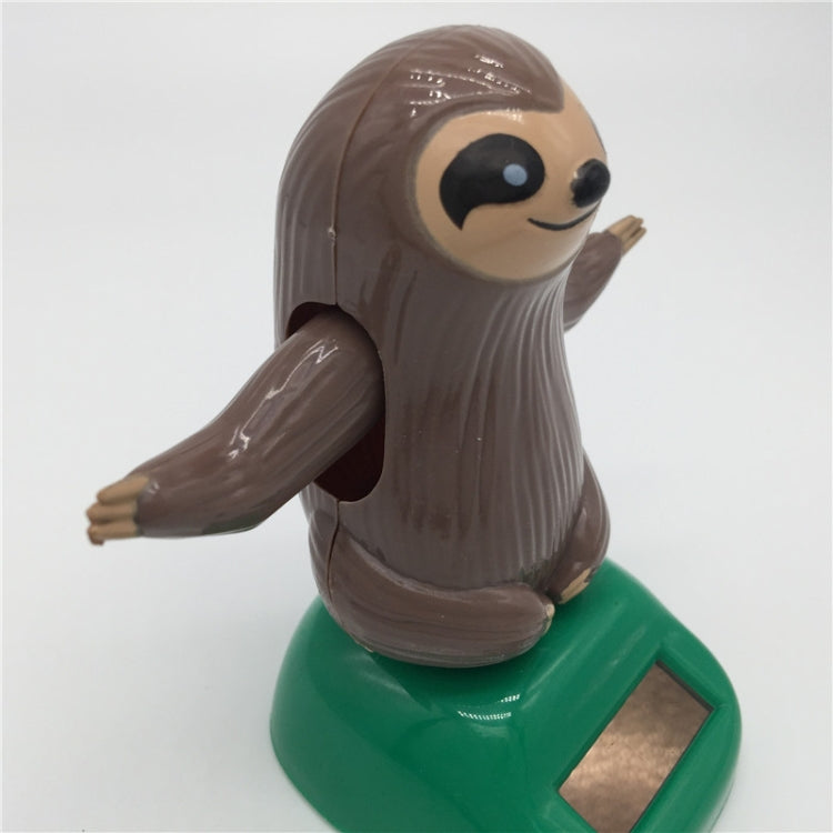 Novelty Solar Toys Plastic ABS Sloth Solar Powered Dancing for Car Decoration by buy2fix