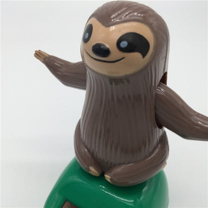 Novelty Solar Toys Plastic ABS Sloth Solar Powered Dancing for Car Decoration by buy2fix