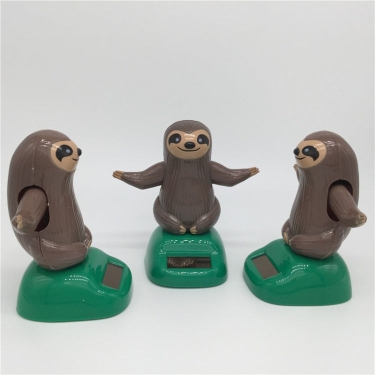 Novelty Solar Toys Plastic ABS Sloth Solar Powered Dancing for Car Decoration by buy2fix