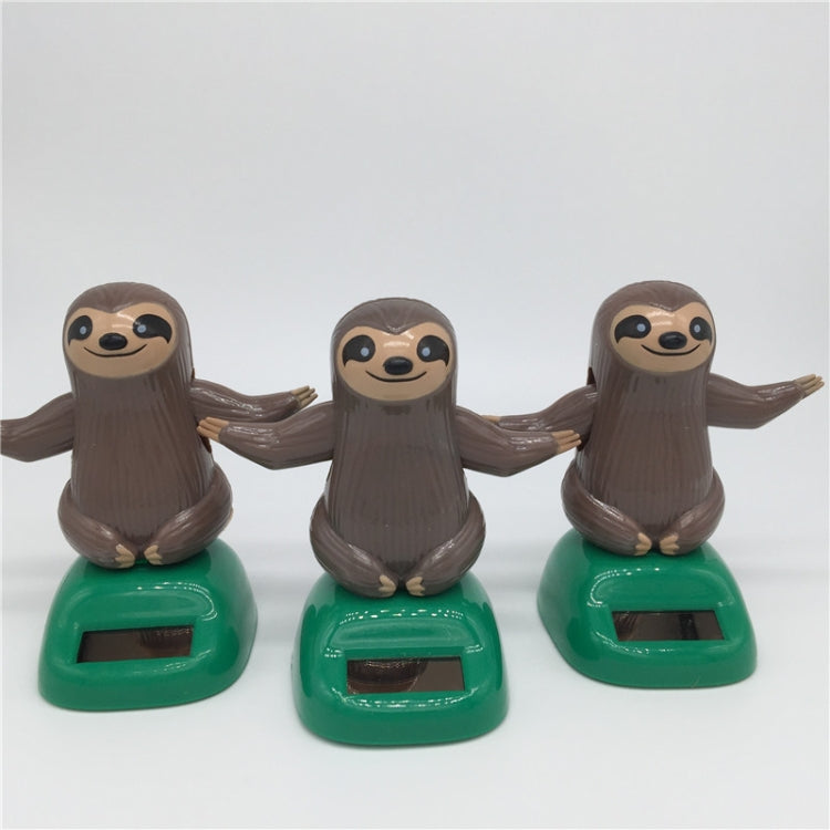 Novelty Solar Toys Plastic ABS Sloth Solar Powered Dancing for Car Decoration by buy2fix
