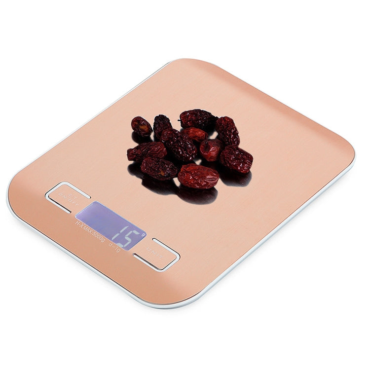 BOH-2012 Digital Multi-function Stainless Steel Food Kitchen Scale with LCD Display, Specification: 10kg/1g(Rose Gold) by buy2fix