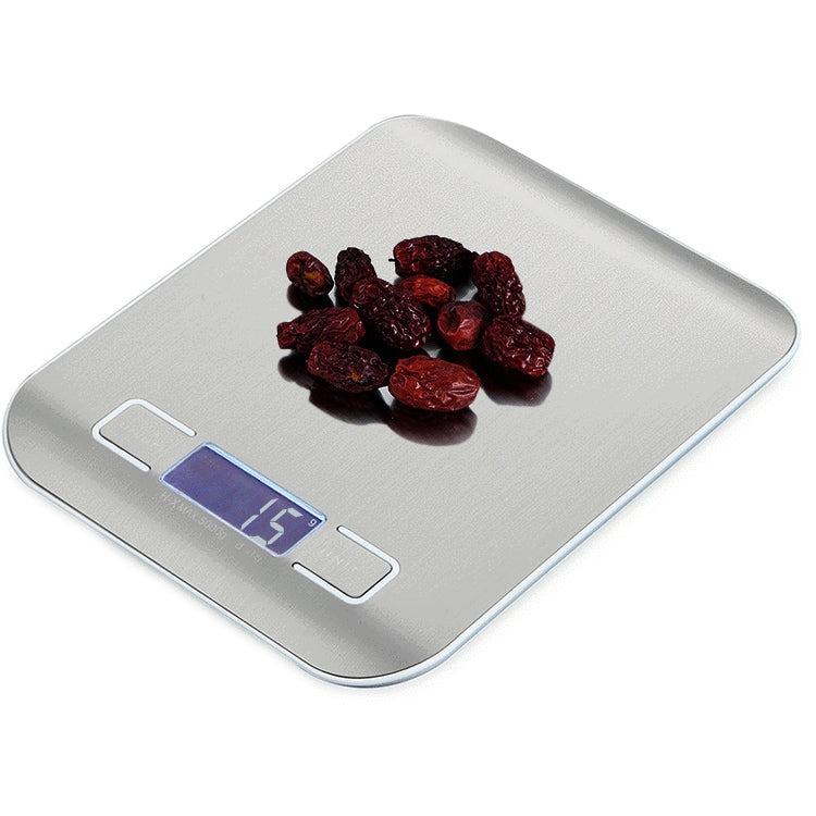 BOH-2012 Digital Multi-function Stainless Steel Food Kitchen Scale with LCD Display, Specification: 5kg/1g (Silver) by buy2fix