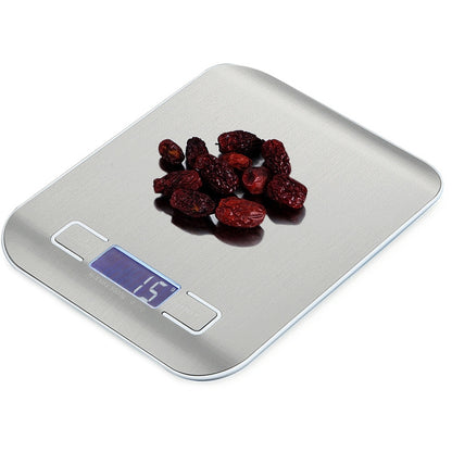 BOH-2012 Digital Multi-function Stainless Steel Food Kitchen Scale with LCD Display, Specification: 5kg/1g (Silver) by buy2fix