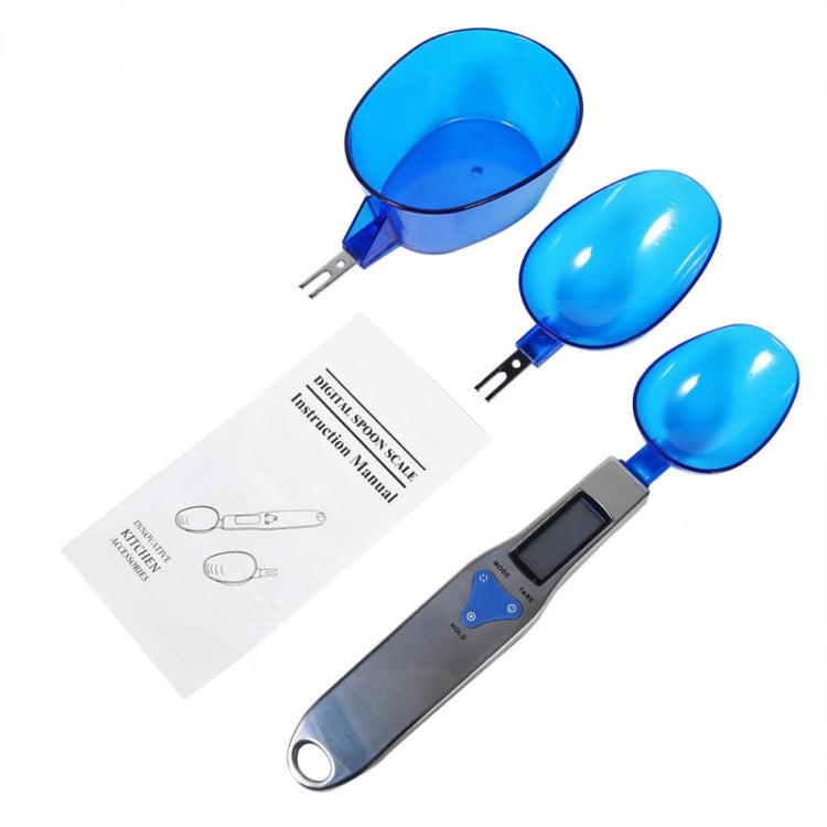 Digital Spoon Scale LCD Display Bulk Food Digital Measuring Tool Scale Range: 500/0.1g, Scoops Amout:3 PCS by buy2fix