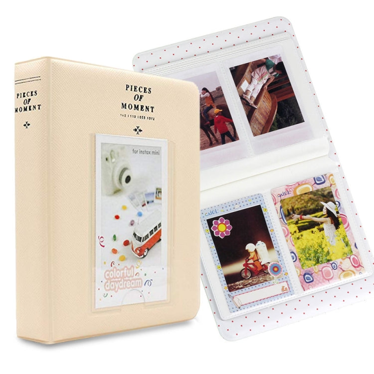 64 Pockets Name Card Pieces for Fujifilm Instax Mini 8 /7s /70 /25 /50s /90(Beige) - Photo Albums & Photo Frames by buy2fix | Online Shopping UK | buy2fix