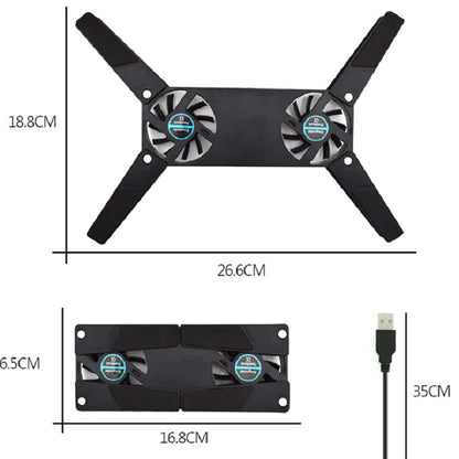 2 PCS Foldable Laptop Radiator Cooling Pad - Cooling Pads by buy2fix | Online Shopping UK | buy2fix