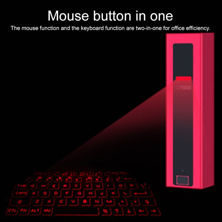 F2 Portable Lipstick Laser Virtual Laser Projection Mouse And Keyboard(Black) by buy2fix