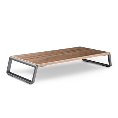 Monitor Stand Riser with Metal Feet for iMac MacBook LCD Display Printer, Lapdesk Tabletop Organizer Sturdy Platform Save Space(Dark Wood Grain) by buy2fix