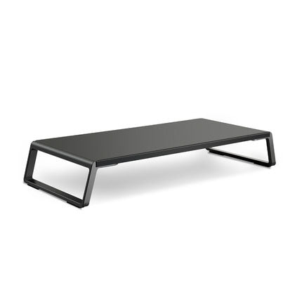 Monitor Stand Riser with Metal Feet for iMac MacBook LCD Display Printer, Lapdesk Tabletop Organizer Sturdy Platform Save Space(Black) by buy2fix