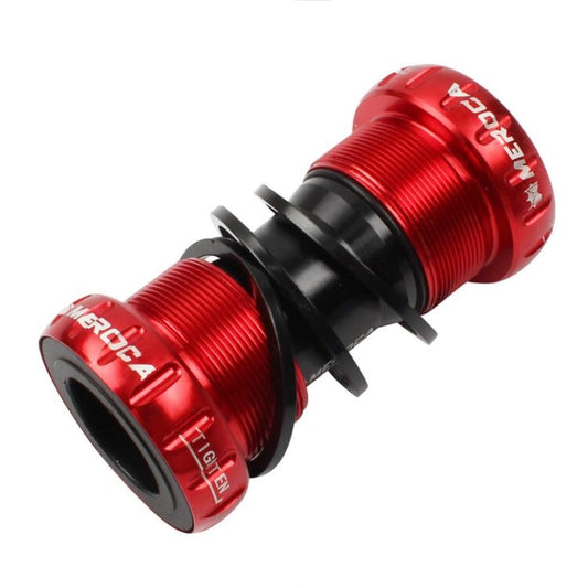 Meroca Mountain Bike Bottom Axle One Hollow Bb Bicycle Screw-In Bottom(Red) - Bottom Brackets by buy2fix | Online Shopping UK | buy2fix