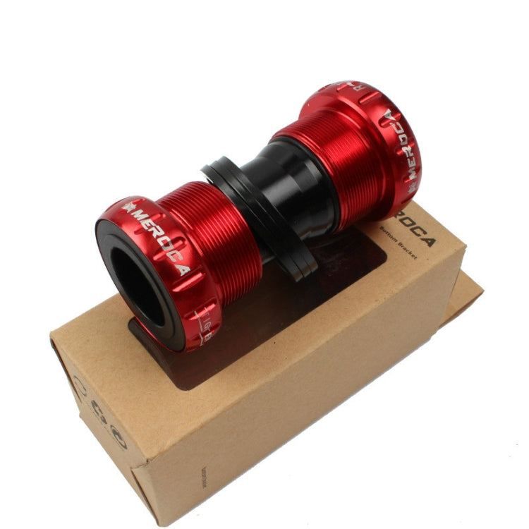 Meroca Mountain Bike Bottom Axle One Hollow Bb Bicycle Screw-In Bottom(Red) by buy2fix