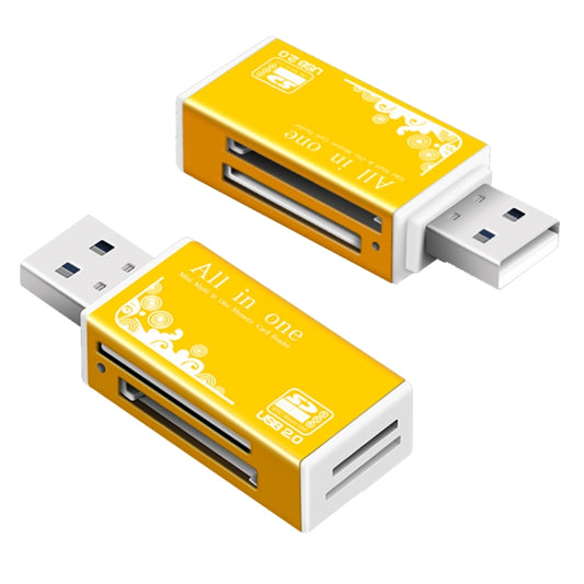 Multi in 1 Memory SD Card Reader for Memory Stick Pro Duo Micro SD,TF,M2,MMC,SDHC MS Card(Black) -  by buy2fix | Online Shopping UK | buy2fix