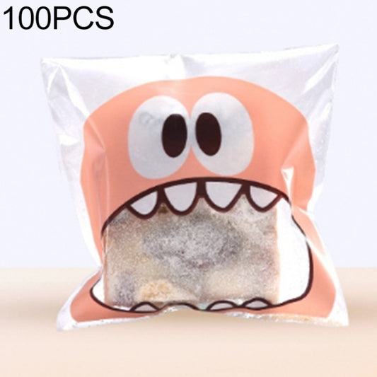 100 PCS Cute Big Teech Mouth Monster Plastic Bag Wedding Birthday Cookie Candy Gift OPP Packaging Bags, Gift Bag Size:10x10cm(Pink) - Gift Bags & Wrapping Supplies by buy2fix | Online Shopping UK | buy2fix