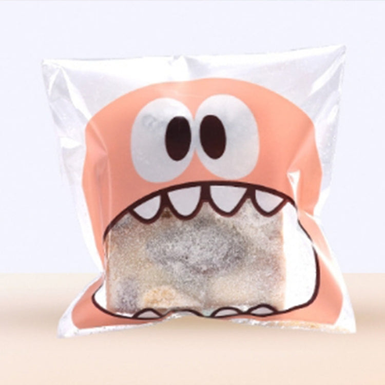 100 PCS Cute Big Teech Mouth Monster Plastic Bag Wedding Birthday Cookie Candy Gift OPP Packaging Bags, Gift Bag Size:10x10cm(Pink) - Gift Bags & Wrapping Supplies by buy2fix | Online Shopping UK | buy2fix