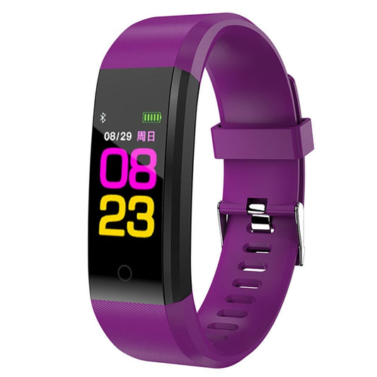 ID115 Plus Smart Bracelet Fitness Heart Rate Monitor Blood Pressure Pedometer Health Running Sports SmartWatch for IOS Android(purple) by buy2fix