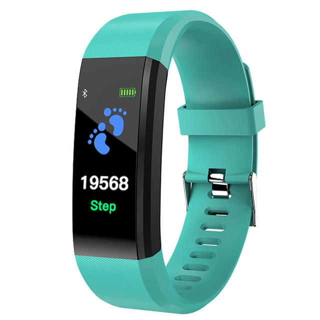 ID115 Plus Smart Bracelet Fitness Heart Rate Monitor Blood Pressure Pedometer Health Running Sports SmartWatch for IOS Android(blue) - Smart Wristbands by buy2fix | Online Shopping UK | buy2fix
