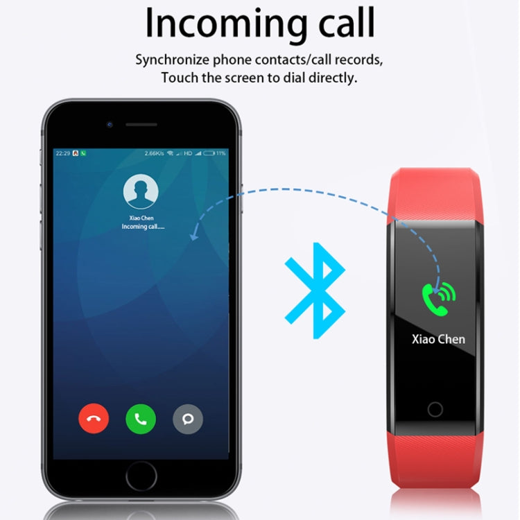 ID115 Plus Smart Bracelet Fitness Heart Rate Monitor Blood Pressure Pedometer Health Running Sports SmartWatch for IOS Android(dark blue) - Smart Wristbands by buy2fix | Online Shopping UK | buy2fix