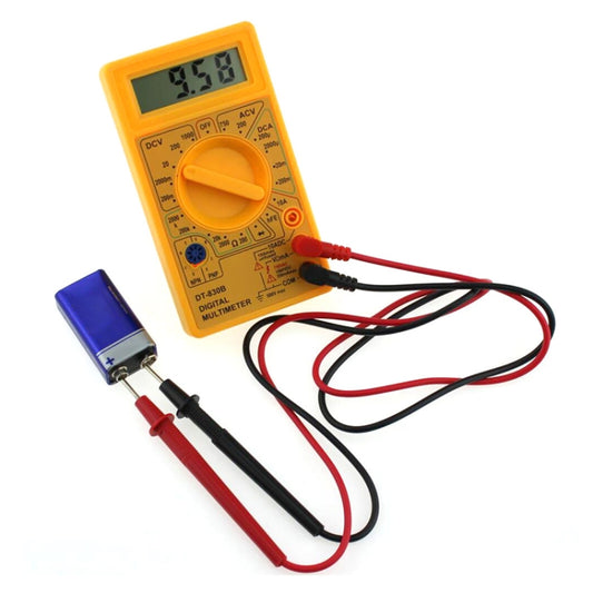DT-830B Handheld Digital Multimeter Ammeter Voltmeter Digital Display Universal Tester Meter(Yellow) - Voltage Detector by buy2fix | Online Shopping UK | buy2fix