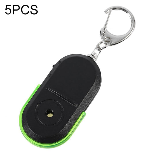 5 PCS Portable Anti-Lost Alarm Key Finder Wireless Whistle Sound LED Light Locator Finder(Green) - Anti-lost Alarm by buy2fix | Online Shopping UK | buy2fix