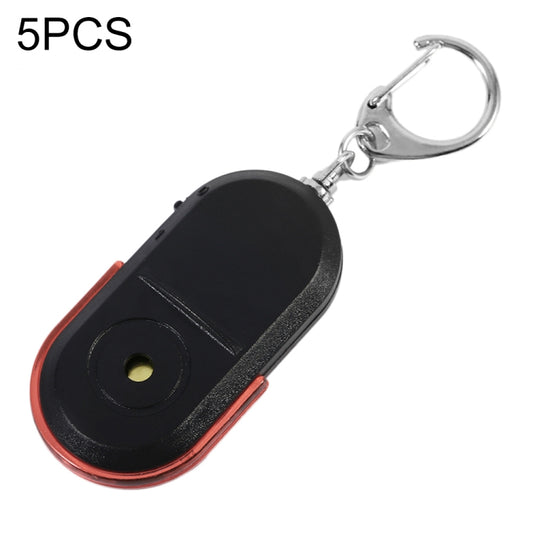 5 PCS Portable Anti-Lost Alarm Key Finder Wireless Whistle Sound LED Light Locator Finder(Red) - Anti-lost Alarm by buy2fix | Online Shopping UK | buy2fix