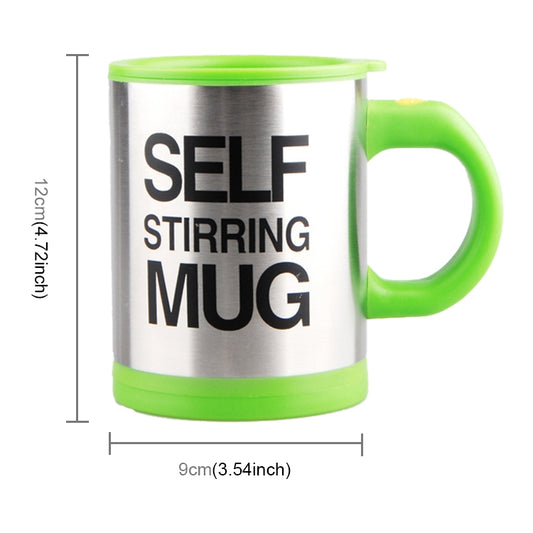 400ml Mugs Automatic Electric Self Stirring Mug Cup Coffee Milk Mixing Mug Smart Stainless Steel Juice Mix Cup Drinkware(Green) - Drinking Tools by buy2fix | Online Shopping UK | buy2fix