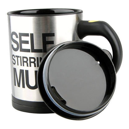 400ml Mugs Automatic Electric Self Stirring Mug Cup Coffee Milk Mixing Mug Smart Stainless Steel Juice Mix Cup Drinkware(Black) - Drinking Tools by buy2fix | Online Shopping UK | buy2fix