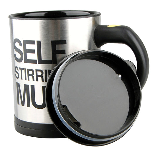 400ml Mugs Automatic Electric Self Stirring Mug Cup Coffee Milk Mixing Mug Smart Stainless Steel Juice Mix Cup Drinkware(Black) - Drinking Tools by buy2fix | Online Shopping UK | buy2fix