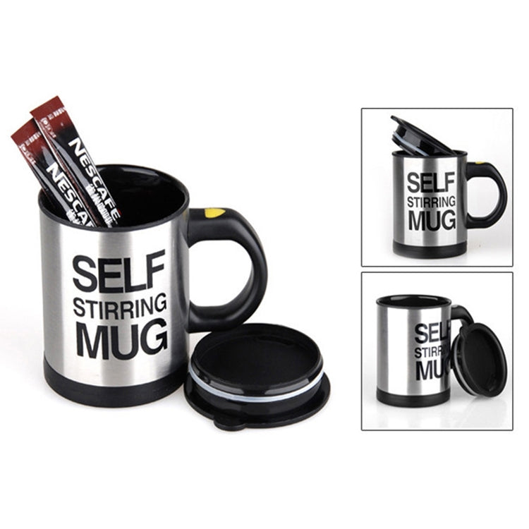 400ml Mugs Automatic Electric Self Stirring Mug Cup Coffee Milk Mixing Mug Smart Stainless Steel Juice Mix Cup Drinkware(Black) - Drinking Tools by buy2fix | Online Shopping UK | buy2fix