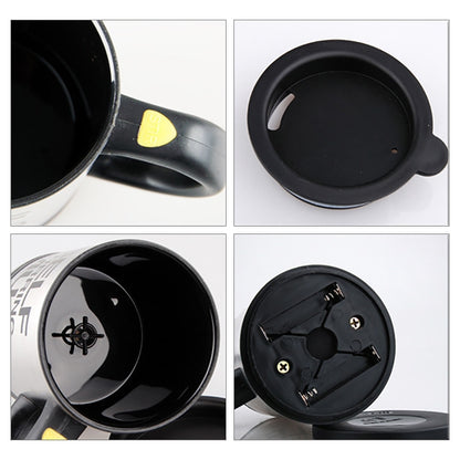 400ml Mugs Automatic Electric Self Stirring Mug Cup Coffee Milk Mixing Mug Smart Stainless Steel Juice Mix Cup Drinkware(Black) - Drinking Tools by buy2fix | Online Shopping UK | buy2fix