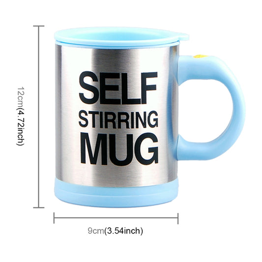 400ml Mugs Automatic Electric Self Stirring Mug Cup Coffee Milk Mixing Mug Smart Stainless Steel Juice Mix Cup Drinkware(Sky blue) - Drinking Tools by buy2fix | Online Shopping UK | buy2fix