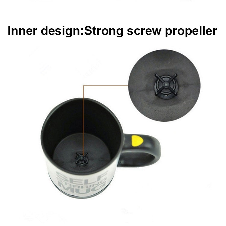 400ml Mugs Automatic Electric Self Stirring Mug Cup Coffee Milk Mixing Mug Smart Stainless Steel Juice Mix Cup Drinkware(Black) - Drinking Tools by buy2fix | Online Shopping UK | buy2fix