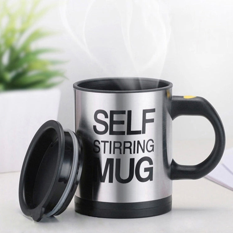 400ml Mugs Automatic Electric Self Stirring Mug Cup Coffee Milk Mixing Mug Smart Stainless Steel Juice Mix Cup Drinkware(Black) - Drinking Tools by buy2fix | Online Shopping UK | buy2fix