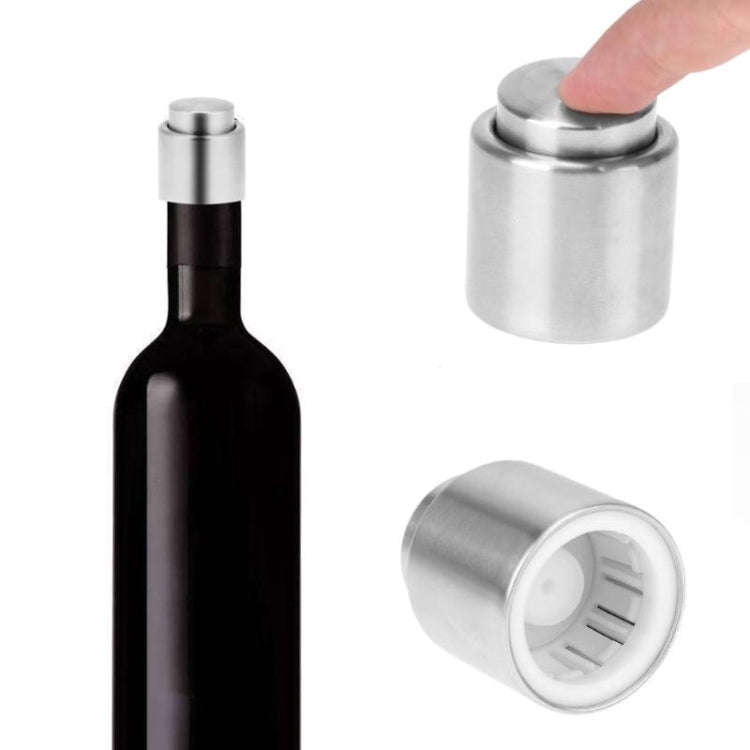 Push Stainless Steel Red Wine Stopper Champagne Stopper, Style:Red Wine Stopper - Bottle Stopper by buy2fix | Online Shopping UK | buy2fix