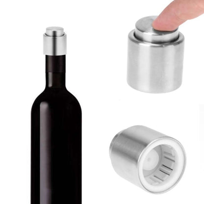 Push Stainless Steel Red Wine Stopper Champagne Stopper, Style:Red Wine Stopper - Bottle Stopper by buy2fix | Online Shopping UK | buy2fix