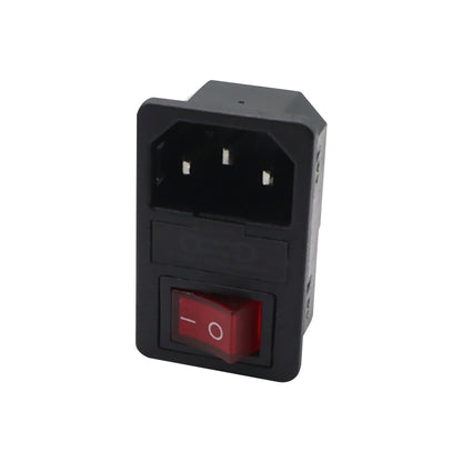 10 PCS AC-01 Three Pins Power Socket with Safety Switch Socket - Switch by buy2fix | Online Shopping UK | buy2fix