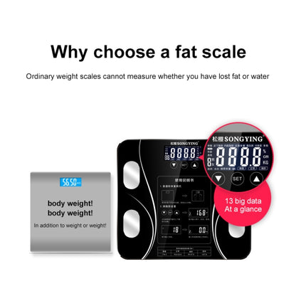 LCD Display Body Electronic Smart Weighing Scales Bathroom Scale Digital Human Weight Scales(Black) by buy2fix