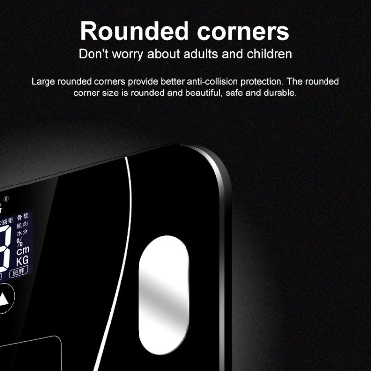 LCD Display Body Electronic Smart Weighing Scales Bathroom Scale Digital Human Weight Scales(Black) by buy2fix