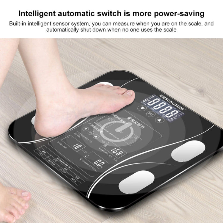 LCD Display Body Electronic Smart Weighing Scales Bathroom Scale Digital Human Weight Scales(Black) by buy2fix