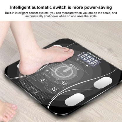 LCD Display Body Electronic Smart Weighing Scales Bathroom Scale Digital Human Weight Scales(Black) by buy2fix