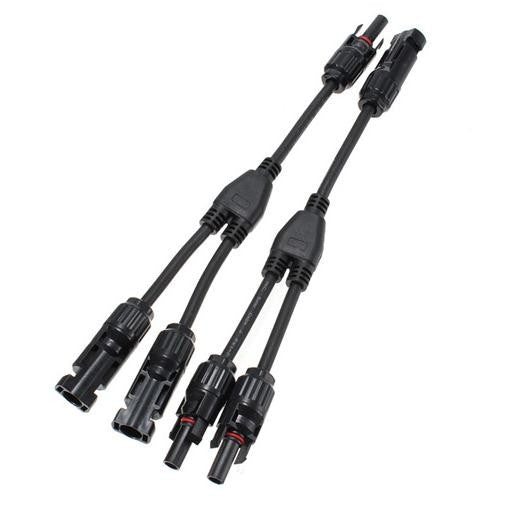 1 Pair MC4 Branch Y Adapter Connectors M/M/F and F/F/M for Solar Panels Cable(mc4) - Connectors by buy2fix | Online Shopping UK | buy2fix