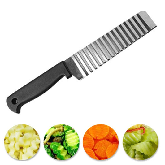 2 PCS Stainless Steel Wave Knife Professional Potato Cutting Machine - Cutter & Peeler by buy2fix | Online Shopping UK | buy2fix