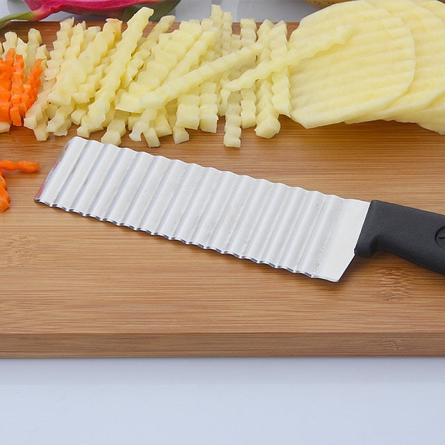 2 PCS Stainless Steel Wave Knife Professional Potato Cutting Machine - Cutter & Peeler by buy2fix | Online Shopping UK | buy2fix