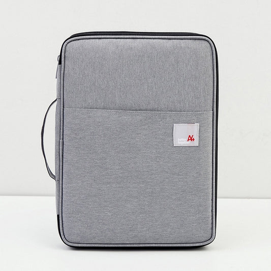 Multi-functional A4 Document Bags Portable Waterproof Oxford Cloth Storage Bag for Notebooks，Size: 33cm*24*3.5cm(Light Gray) by buy2fix