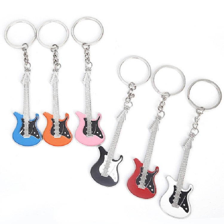 2 PCS Creative Guitar Keychain Metal Musical Instrument Pendant(Pink) by buy2fix