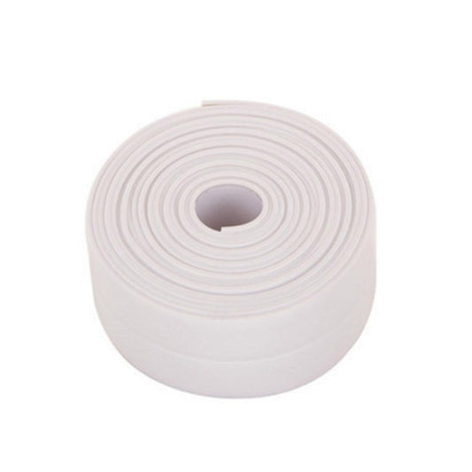 Durable PVC Material Waterproof Mold Proof Adhesive Tape  Kitchen Bathroom Wall Sealing Tape, Width:2.2cm x 3.2m(White) - Adhesives & Sealers by buy2fix | Online Shopping UK | buy2fix