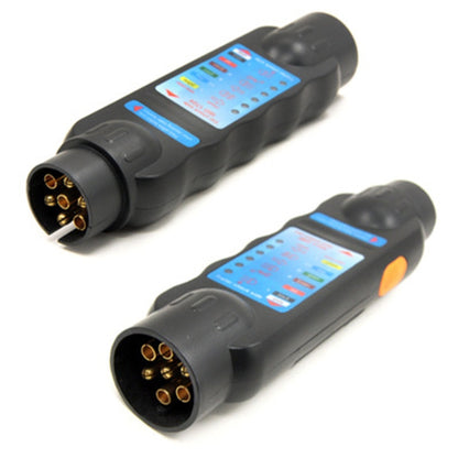 JHT4003 European 12V 7 Pin Car Truck Trailer Plug Socket Tester Wiring Circuit Light Test Tool by buy2fix