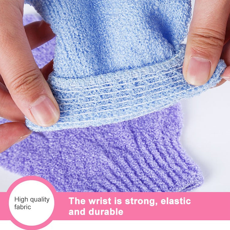 5 PCS Shower Bath Gloves Exfoliating Spa Massage Scrub Body Glove(Blue) - Bath Brushes & Sponges by buy2fix | Online Shopping UK | buy2fix