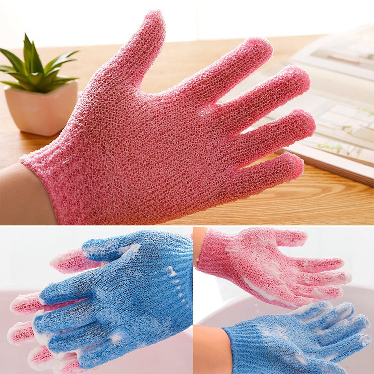 5 PCS Shower Bath Gloves Exfoliating Spa Massage Scrub Body Glove(Blue) - Bath Brushes & Sponges by buy2fix | Online Shopping UK | buy2fix