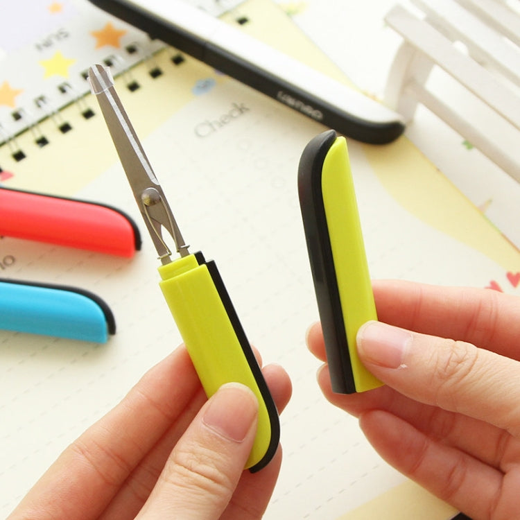 Portable Shears Paper Cutting Folding Safety Mini Stationery Scissors(Blue) - Gadgets by buy2fix | Online Shopping UK | buy2fix